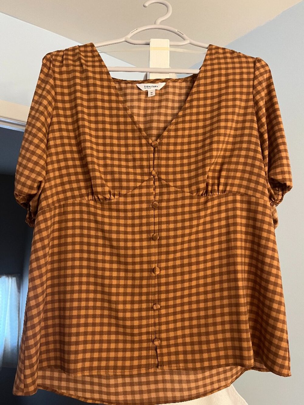 Cute Checkered Pattern Top